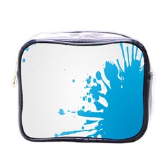 Blue Stain Spot Paint Mini Toiletries Bags by Mariart