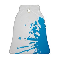 Blue Stain Spot Paint Bell Ornament (two Sides) by Mariart