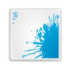 Blue Stain Spot Paint Memory Card Reader (square)  by Mariart