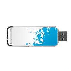 Blue Stain Spot Paint Portable Usb Flash (one Side) by Mariart