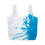 Blue Stain Spot Paint Full Print Recycle Bags (M)  Front