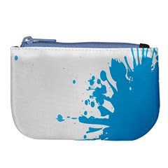 Blue Stain Spot Paint Large Coin Purse