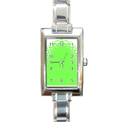 Bubble Polka Circle Green Rectangle Italian Charm Watch