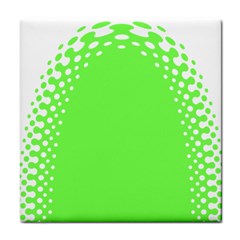 Bubble Polka Circle Green Tile Coasters