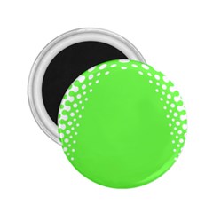 Bubble Polka Circle Green 2 25  Magnets