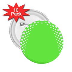 Bubble Polka Circle Green 2 25  Buttons (10 Pack)  by Mariart