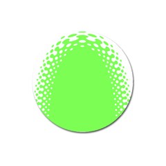 Bubble Polka Circle Green Magnet 3  (round) by Mariart