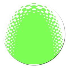 Bubble Polka Circle Green Magnet 5  (round) by Mariart