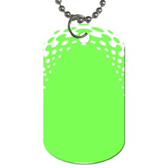 Bubble Polka Circle Green Dog Tag (two Sides) by Mariart