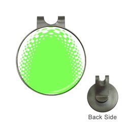 Bubble Polka Circle Green Hat Clips With Golf Markers