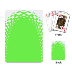 Bubble Polka Circle Green Playing Card by Mariart