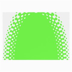 Bubble Polka Circle Green Large Glasses Cloth