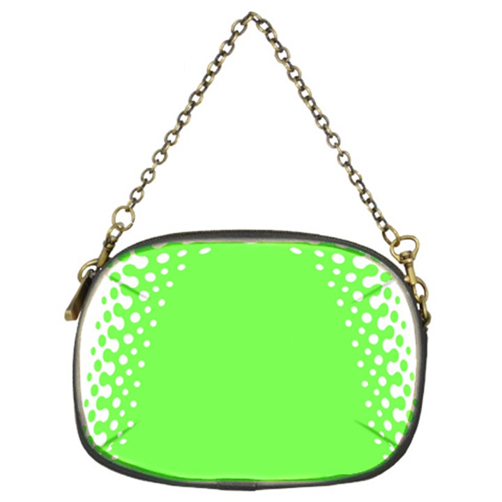 Bubble Polka Circle Green Chain Purses (Two Sides) 