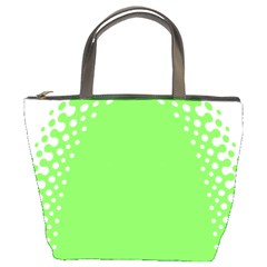 Bubble Polka Circle Green Bucket Bags by Mariart