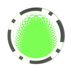 Bubble Polka Circle Green Poker Chip Card Guard (10 Pack)