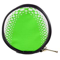 Bubble Polka Circle Green Mini Makeup Bags