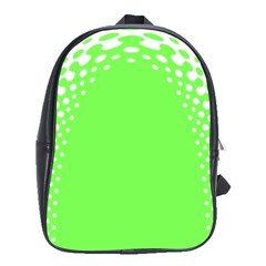 Bubble Polka Circle Green School Bags(large) 