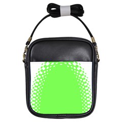 Bubble Polka Circle Green Girls Sling Bags by Mariart