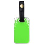 Bubble Polka Circle Green Luggage Tags (One Side)  Front