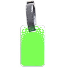 Bubble Polka Circle Green Luggage Tags (two Sides)