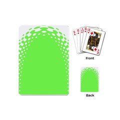 Bubble Polka Circle Green Playing Cards (mini)  by Mariart