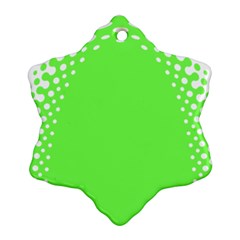 Bubble Polka Circle Green Ornament (snowflake) by Mariart