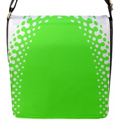 Bubble Polka Circle Green Flap Messenger Bag (s) by Mariart