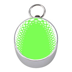 Bubble Polka Circle Green Mini Silver Compasses by Mariart