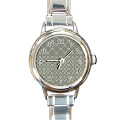 Circles Grey Polka Round Italian Charm Watch by Mariart