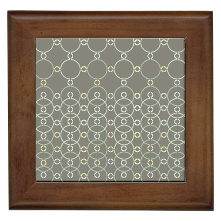 Circles Grey Polka Framed Tiles