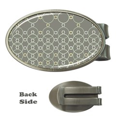 Circles Grey Polka Money Clips (oval) 