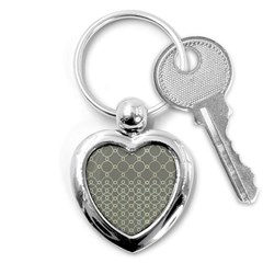 Circles Grey Polka Key Chains (heart) 