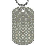 Circles Grey Polka Dog Tag (One Side) Front