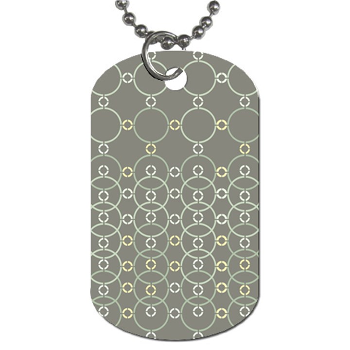 Circles Grey Polka Dog Tag (One Side)