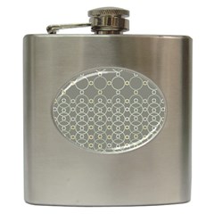 Circles Grey Polka Hip Flask (6 Oz)