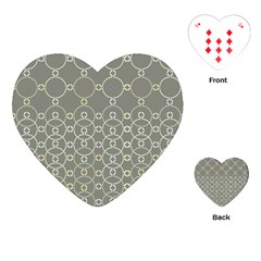 Circles Grey Polka Playing Cards (heart)  by Mariart