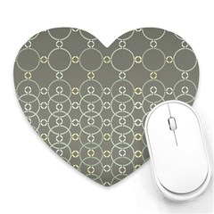 Circles Grey Polka Heart Mousepads by Mariart