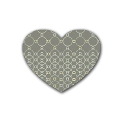 Circles Grey Polka Heart Coaster (4 Pack)  by Mariart