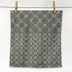 Circles Grey Polka Face Towel