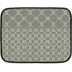 Circles Grey Polka Fleece Blanket (mini) by Mariart