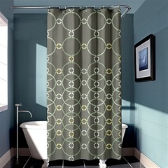 Circles Grey Polka Shower Curtain 36  X 72  (stall) 