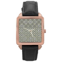 Circles Grey Polka Rose Gold Leather Watch  by Mariart