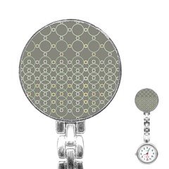 Circles Grey Polka Stainless Steel Nurses Watch