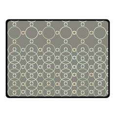 Circles Grey Polka Double Sided Fleece Blanket (small)  by Mariart