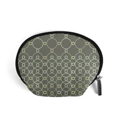 Circles Grey Polka Accessory Pouches (small)  by Mariart