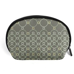 Circles Grey Polka Accessory Pouches (large) 