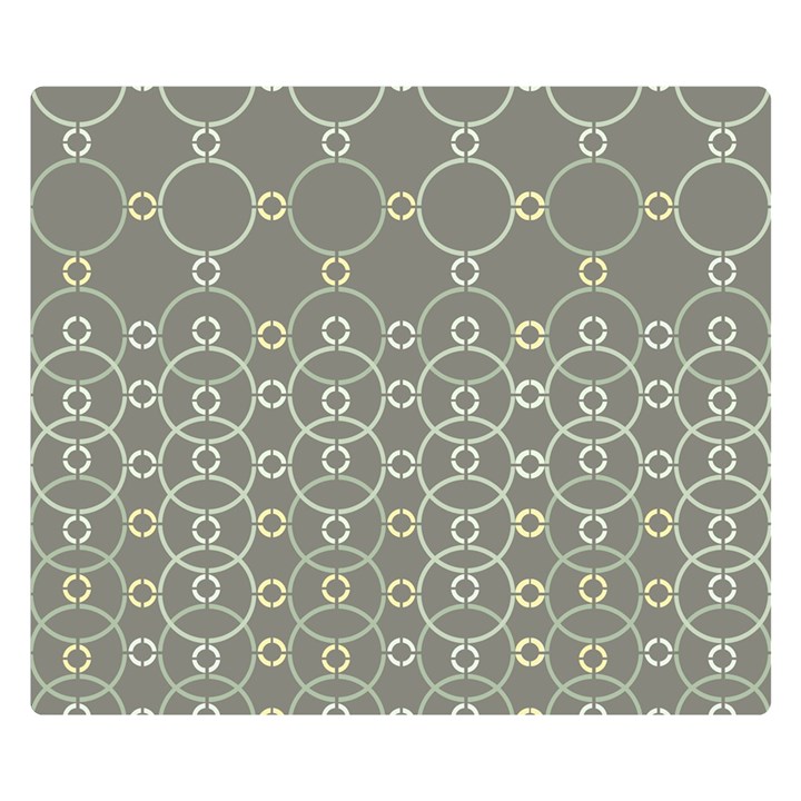 Circles Grey Polka Double Sided Flano Blanket (Small) 