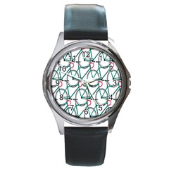 Bicycle Cycling Bike Green Sport Round Metal Watch