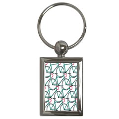 Bicycle Cycling Bike Green Sport Key Chains (rectangle)  by Mariart