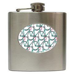 Bicycle Cycling Bike Green Sport Hip Flask (6 Oz)